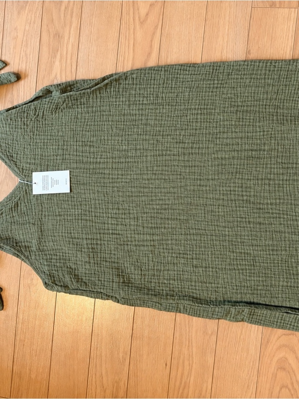 Cupshe Olive Green Tie-Shoulder V-Neck Mini Dress - Picture 4 of 6